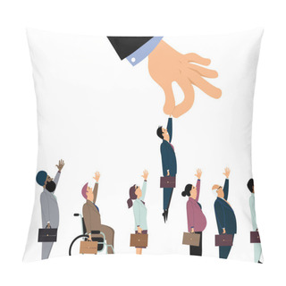 Personality  Discrimination During An Employment Interview Pillow Covers