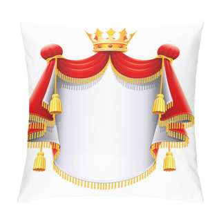 Personality  Royal Majestic Mantle With Gold Crown Pillow Covers
