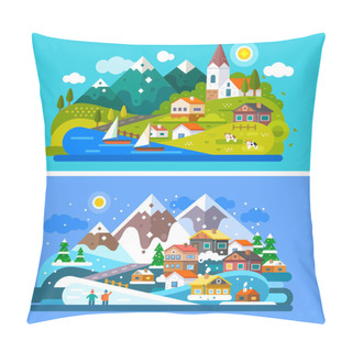 Personality  Nice Alps Landscapes. Pillow Covers