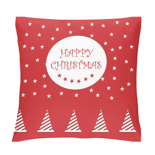 Personality  Christmas Card With Party Hats Pillow Covers