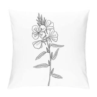Personality  Vector Drawing Evening Primrose Pillow Covers