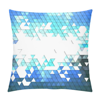 Personality  Colorful Blue Geometric Background, Abstract Triangle Pattern Vector Pillow Covers