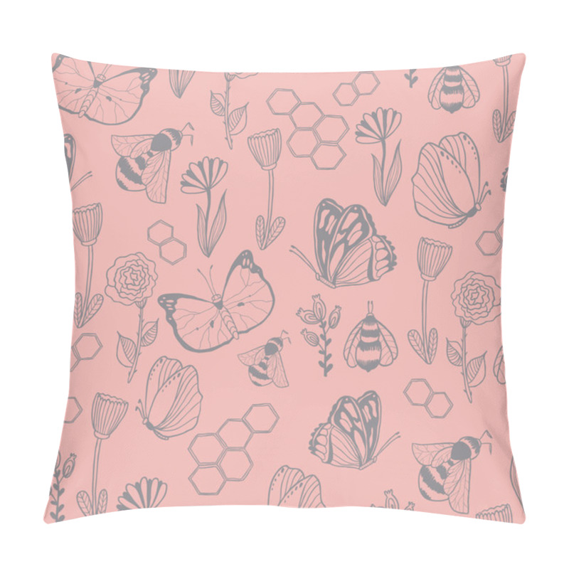 Personality  Honey Meadows seamless vector pattern. pillow covers