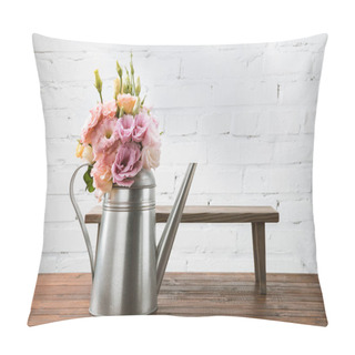 Personality  Beautiful Flowers In Watering Can Pillow Covers