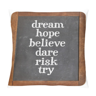 Personality  Motivational Words On Blackboard Pillow Covers