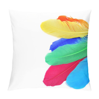 Personality  Feathers Of Different Colors Pillow Covers