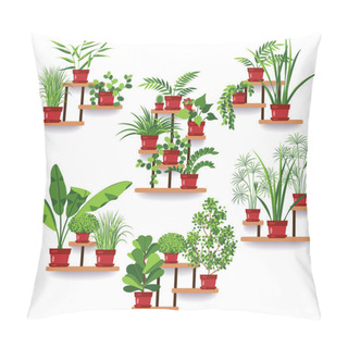 Personality  Pot Plants Set Pillow Covers
