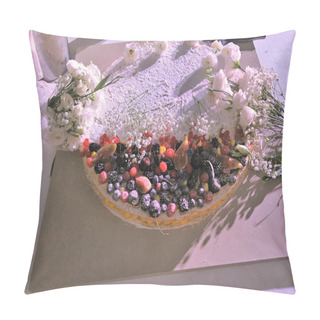 Personality  Fruit Cake In Pastry For Marriage Pillow Covers