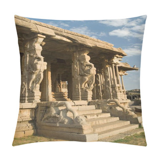 Personality  Bajana Mandap In Vitthala Temple , Hampi , Karnataka , India Pillow Covers
