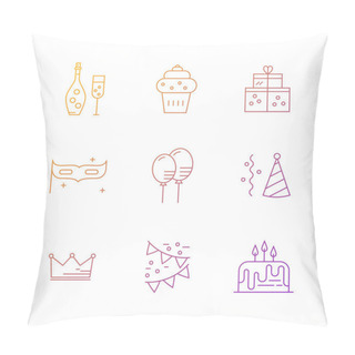 Personality  Party And Celebration Icons Pillow Covers