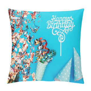 Personality  Confetti With Paper Cup And Party Hats Pillow Covers