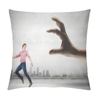 Personality  Man Running From Hand Pillow Covers
