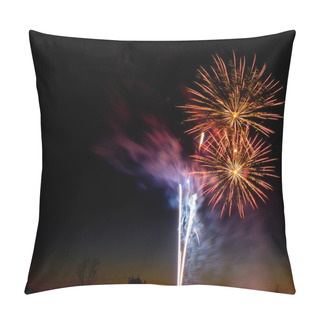 Personality  Fireworks Above The City Pillow Covers