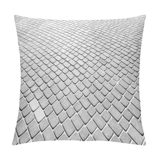 Personality  Top View On Gray Paving Stone Road. Old Pavement Of Granite Texture. Street Cobblestone Sidewalk. Abstract Background For Design. Pillow Covers