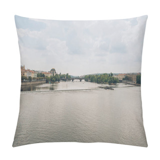 Personality  Beautiful Vltava River And Buildings In Prague, Czech Republic  Pillow Covers