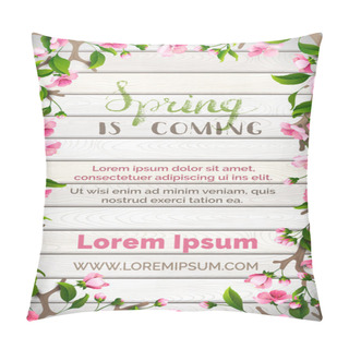 Personality  Vector Spring Wood Background.  Pillow Covers