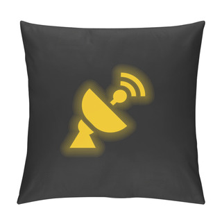 Personality  Antenna Yellow Glowing Neon Icon Pillow Covers