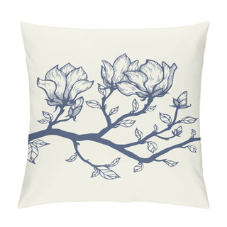 Personality  Beautiful Outline Magnolia Brunch Pillow Covers