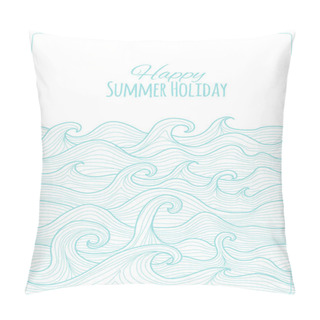 Personality  Abstract Sea Background For Your Design. Vector Illustration Pillow Covers
