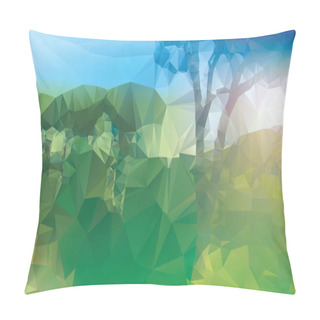 Personality  Low Poly Landscape Pillow Covers