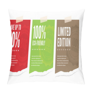 Personality  Torn Paper - Retail Pillow Covers