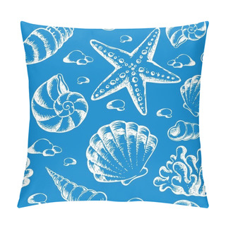 Personality  Beach Theme Seamless Background 2 Pillow Covers
