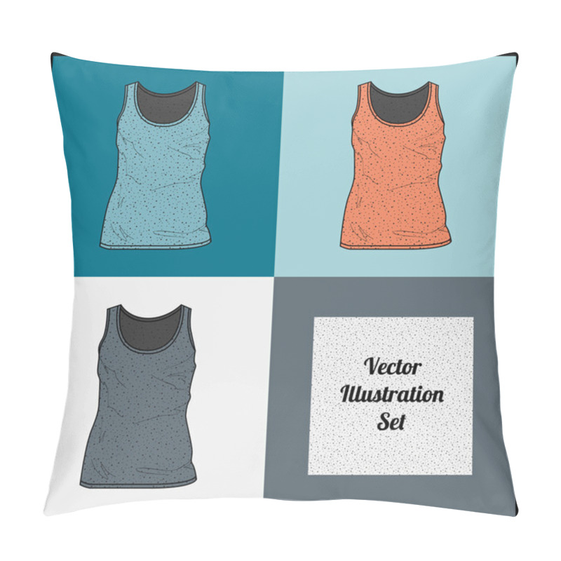 Personality  Vector Illustration Of Women's Singlets. Pillow Covers