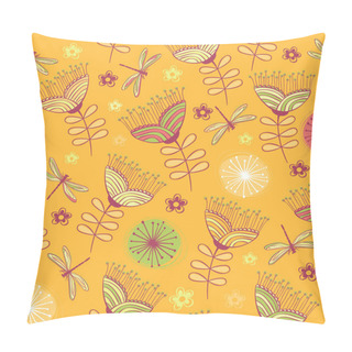 Personality  Seamless Vintage Flower Pattern Background Pillow Covers
