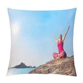 Personality  Happy Yoga Woman Pillow Covers