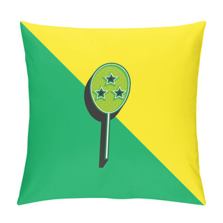 Personality Balloon Green And Yellow Modern 3d Vector Icon Logo Pillow Covers