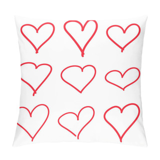 Personality  Modern Vector Heart. Pillow Covers
