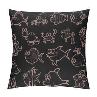 Personality  Cartoon Marine Animals Pillow Covers