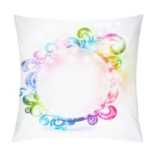 Personality  Round Frame Decorated With Fanciful Swirls. Pillow Covers