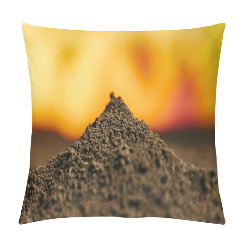 Personality  A Close-up Of Dusty Soil On The Ground Is Captured, Emphasizing The Interplay Between Light And Shadow And Creating A Striking Contrast Between The Colors And Textures Of The Landscape Pillow Covers