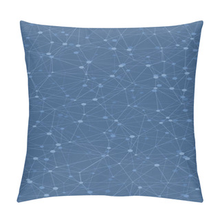 Personality  Low Polygonal Mesh Computation Background, Vector Illustration  Pillow Covers