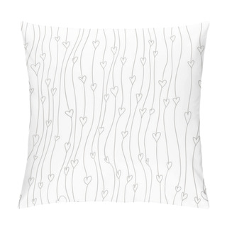 Personality  Background With Line And Hearts Pattern Wallpaper Pillow Covers