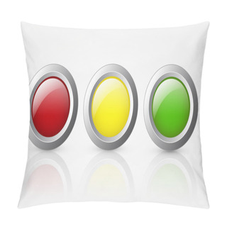 Personality  Three Glass Spheres Of Different Shades On A White Background Pillow Covers