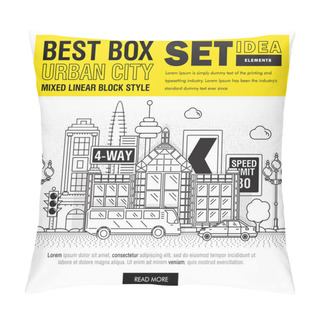 Personality  Modern Best Box Urban City Elements Set Ideas Pillow Covers