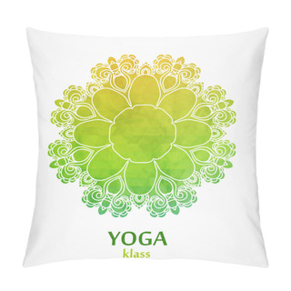Personality  Green Mandala Flower Circle Design Pillow Covers