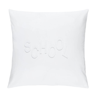 Personality  Paper Letters School On White Pillow Covers
