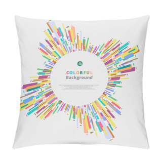 Personality  Abstract Mix Color In Tone Of Fresh Strip Line Patterns Background. Illustration Vector Eps10 Pillow Covers
