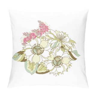 Personality  Bouquet Of Tropical Flowers Pillow Covers