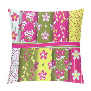 Personality  Set Of  Abstract Vector Floral Paper For Scrapbook Pillow Covers