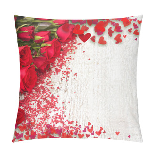 Personality  Background With Roses Pillow Covers