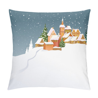 Personality  Winter Town Pillow Covers