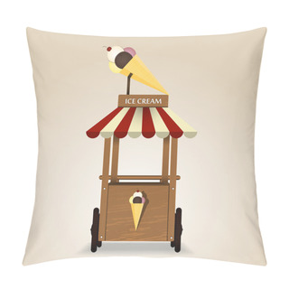 Personality  Retro Ice Cream Stand Pillow Covers