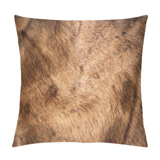 Personality  Texture Background Of Brown Fur Pillow Covers