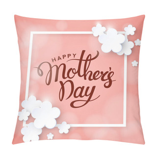 Personality  Happy Mothers Day. Retro Background. Pillow Covers
