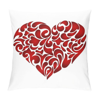 Personality  Abstract Floral Patterned Heart Pillow Covers