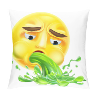Personality  Vomiting Emoji Emoticon Pillow Covers